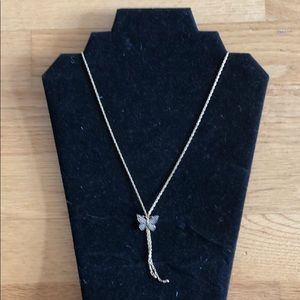 Gold Tone Butterfly Necklace